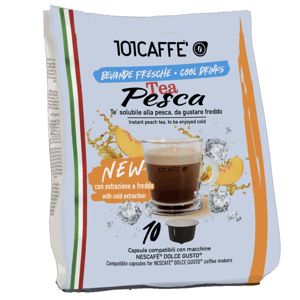 Dolce Gusto Compatible Capsules 101 Caffe Peach Tea Ice 10 pieces
