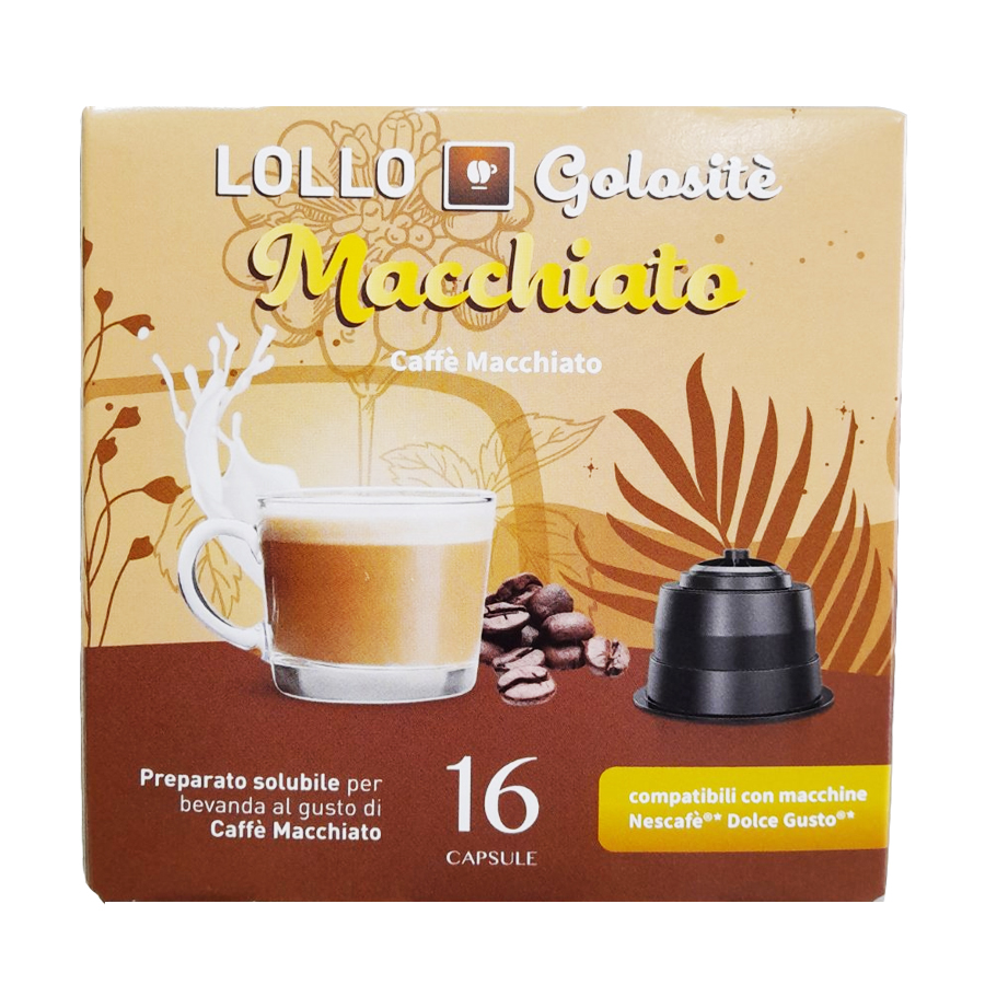 Dolce Gusto Compatible Capsules Lollo Caffe Cortado 16 pieces Coffees.gr